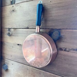 Rare Find ! 1930’s Copper Saucepan with Black Handle